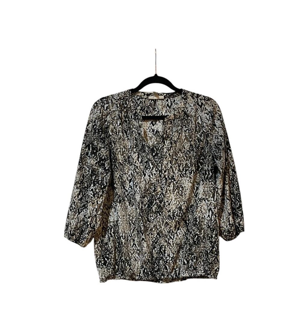 Nice Dana Buchman Woman’s Blouse 3/4 sleeves Large